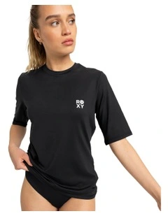 Happy Waves Surf Shirt in Black