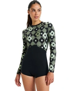 Pro Wave Long Sleeve Rash Vest in Black