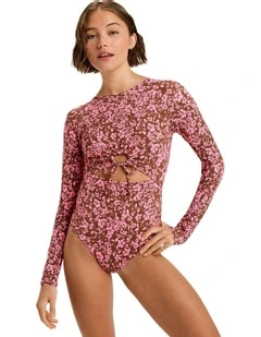 Kerlina Long Sleeve Onesie Rash Vest in Brown