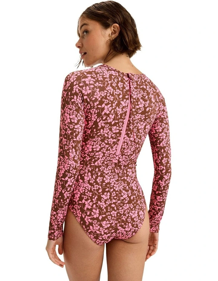 Kerlina Long Sleeve Onesie Rash Vest in Brown image 2
