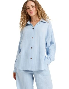 Morning Time Long Sleeve Shirt in Blue