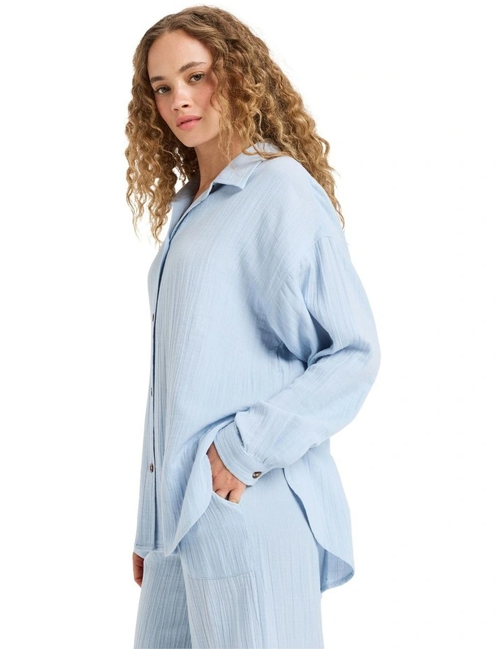 Morning Time Long Sleeve Shirt in Blue image 3