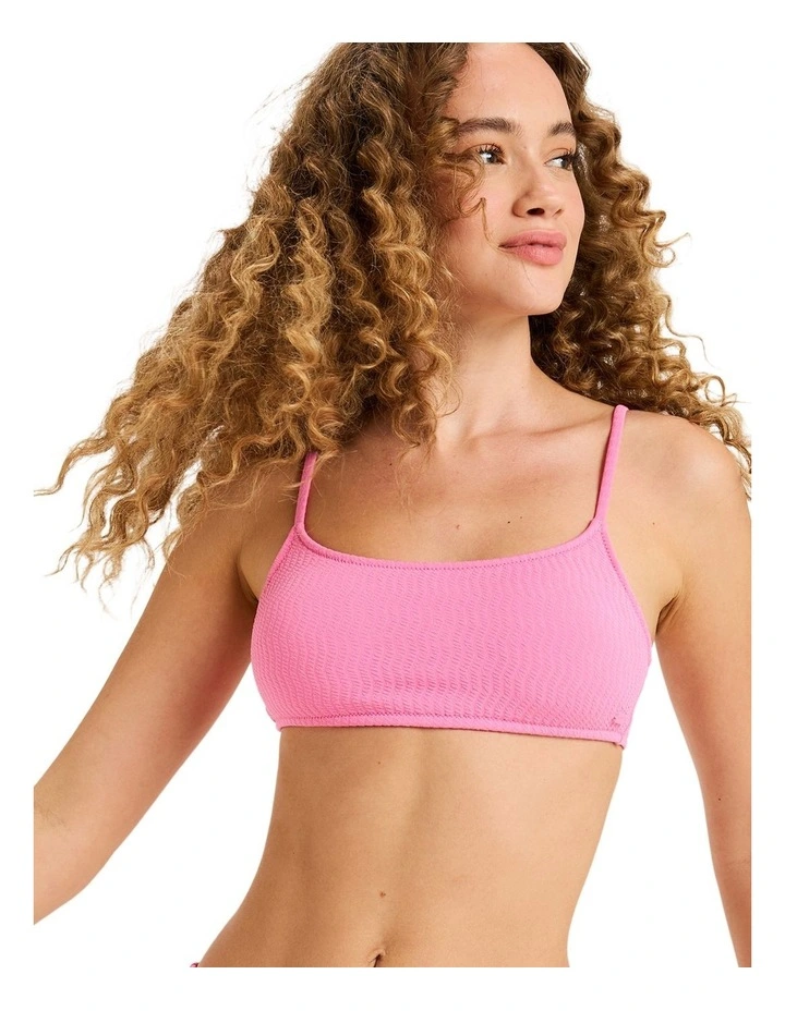 Lagos Basic Brallete Bikini Top in Pink image 4