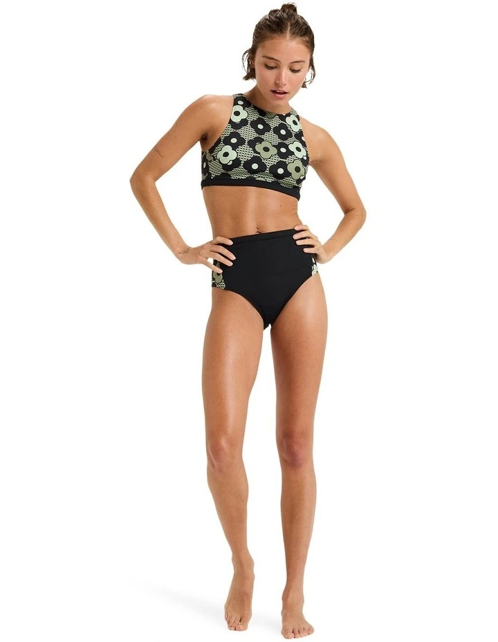 Pro Wave Crop Bikini Top in Black image 5