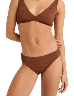 Rib Love Bikini Bottom in Brown