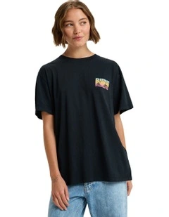 Sunnyoversize Optic Wash T-shirt in Black