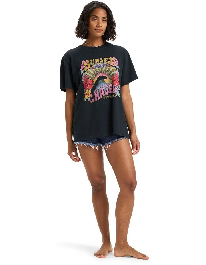 Sunnyoversize Stone Wash T-shirt in Black image 5