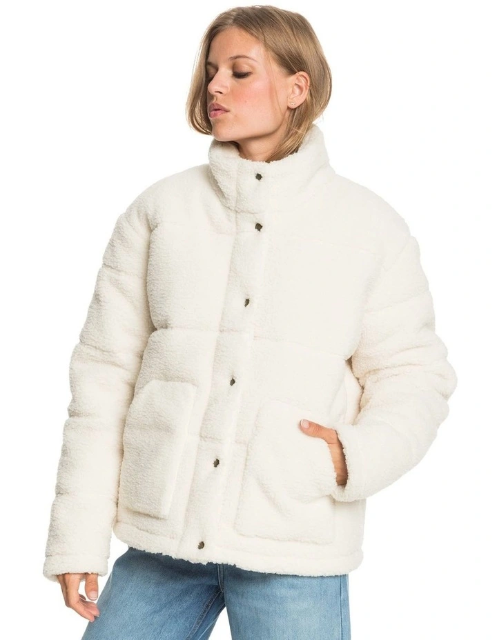 Womens All Wrapped Up Sherpa Puffer Jacket image 2