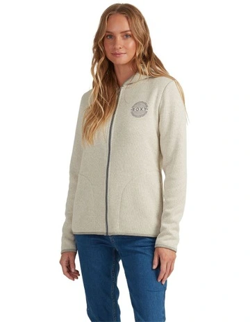 Petal Fever Zip-Up Hoodie In Oatmeal Heather