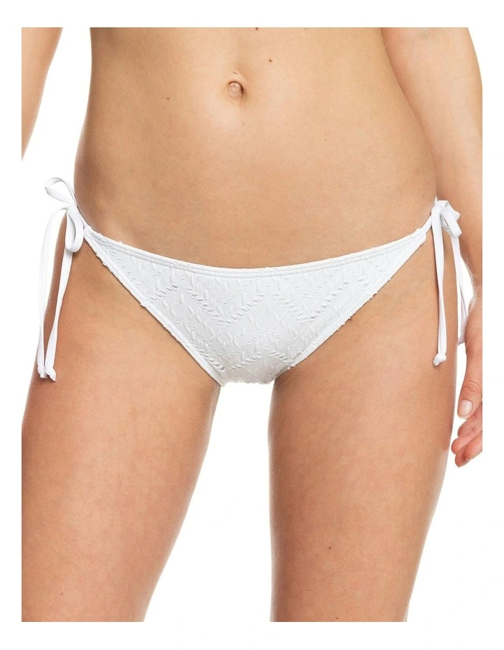 Quiet Beauty Tie Side Bikini Bottoms In Bright White image 1