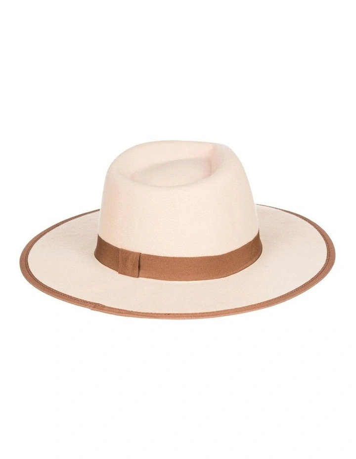 Fill Me Up Fedora Hat in Beige image 2