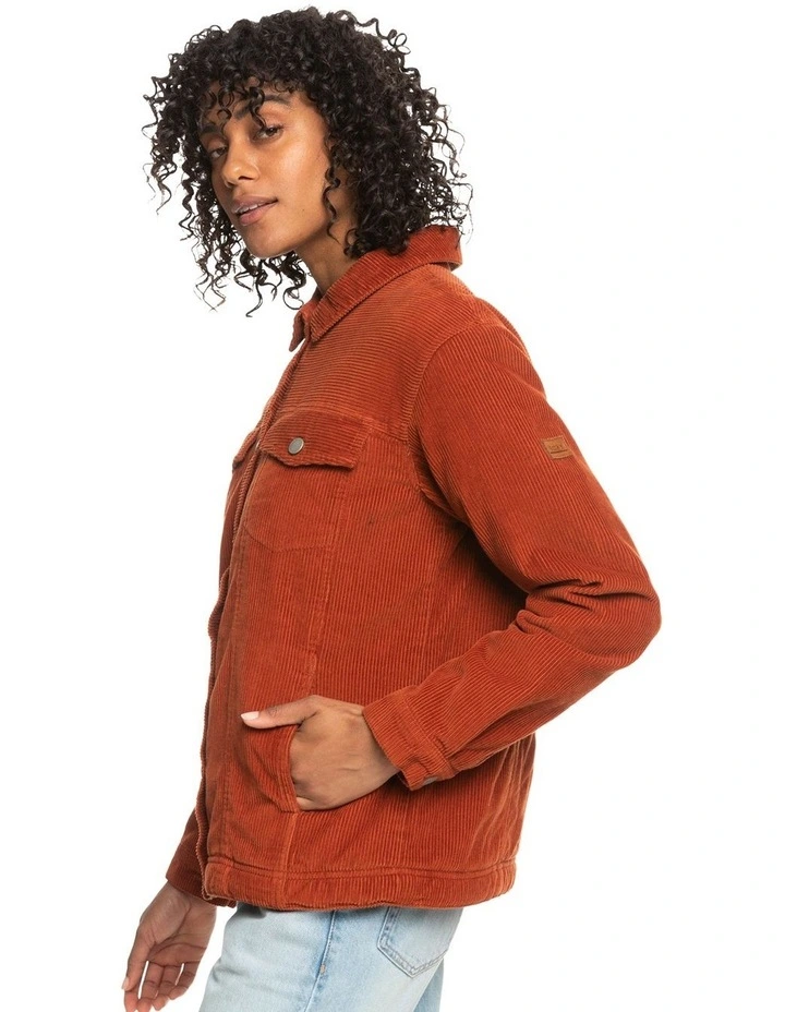 On The Block Corduroy Jacket in Brown image 3