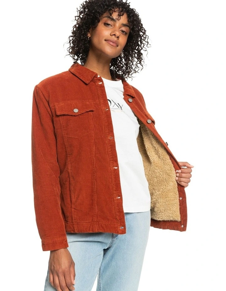 On The Block Corduroy Jacket in Brown image 4