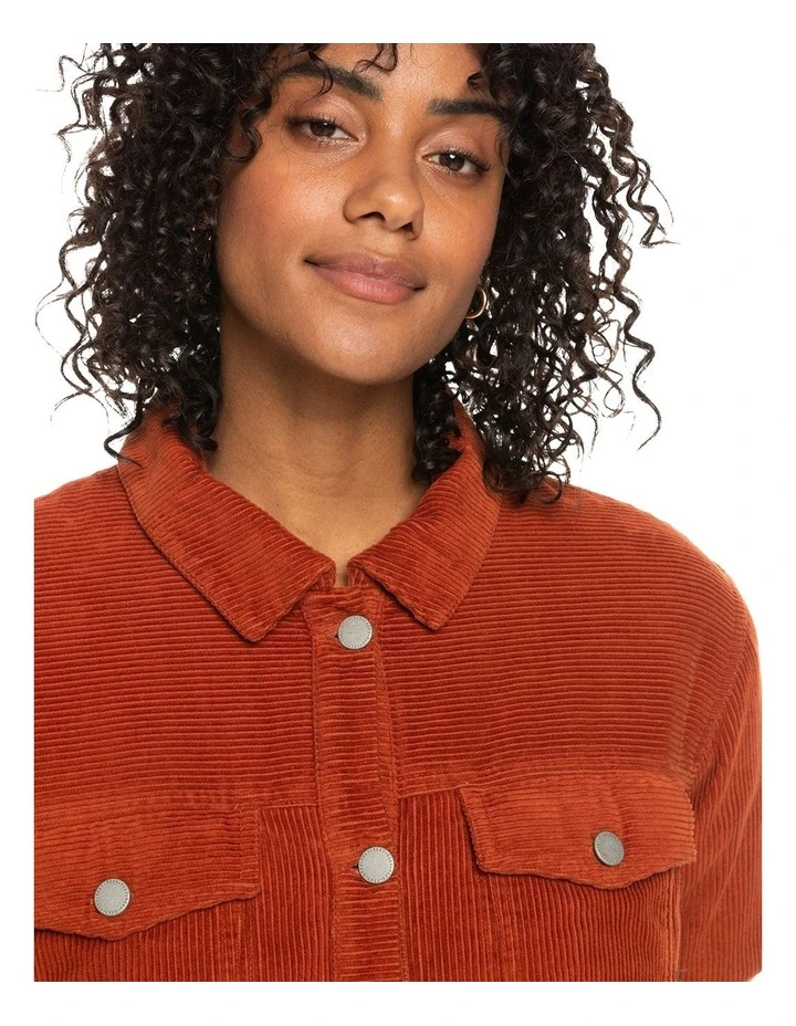 On The Block Corduroy Jacket in Brown image 5