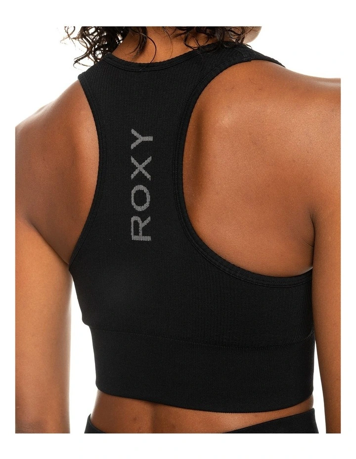 Leave A Little Love Sports Bra in Black image 3
