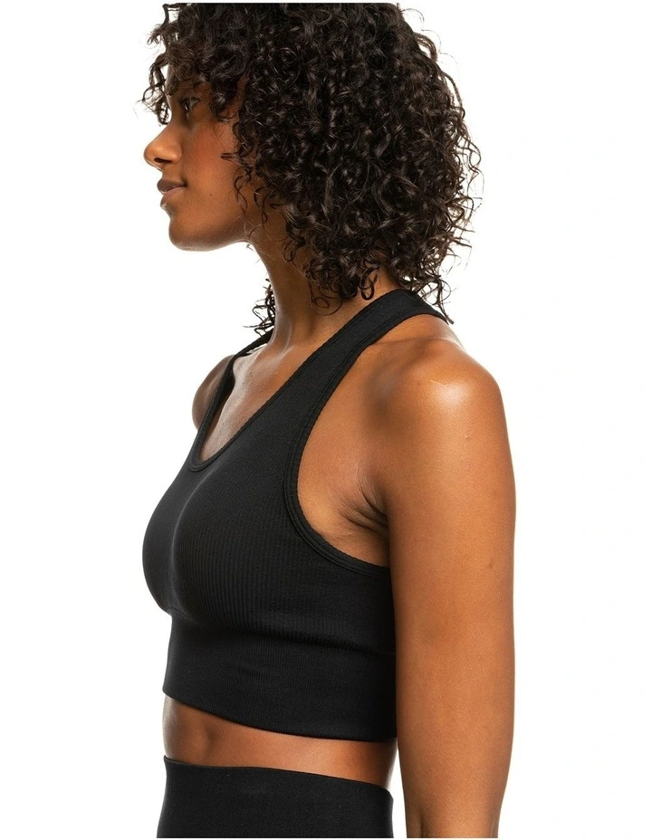 Leave A Little Love Sports Bra in Black image 4