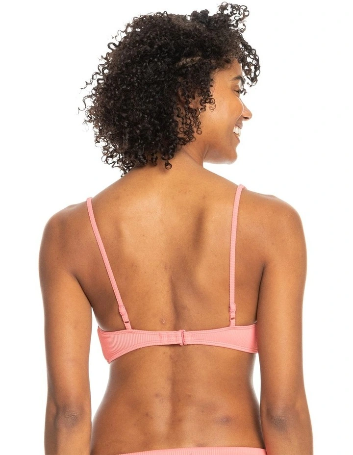 Love Elongated Triangle Bikini Top in Pink image 2