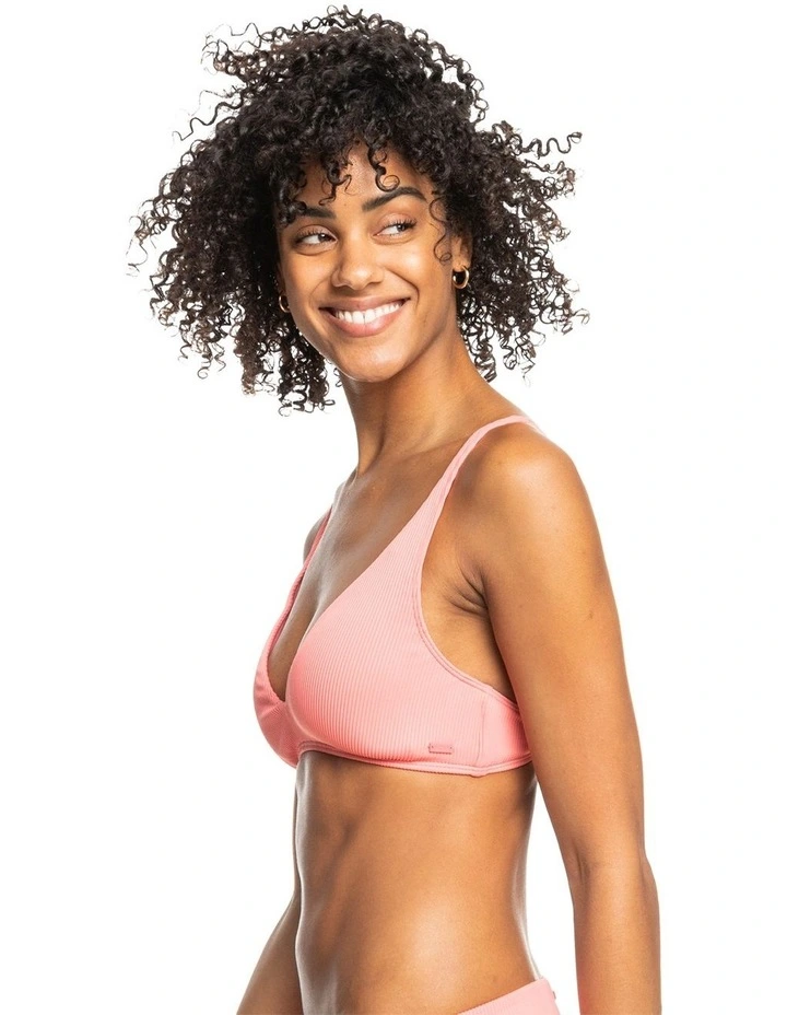 Love Elongated Triangle Bikini Top in Pink image 3
