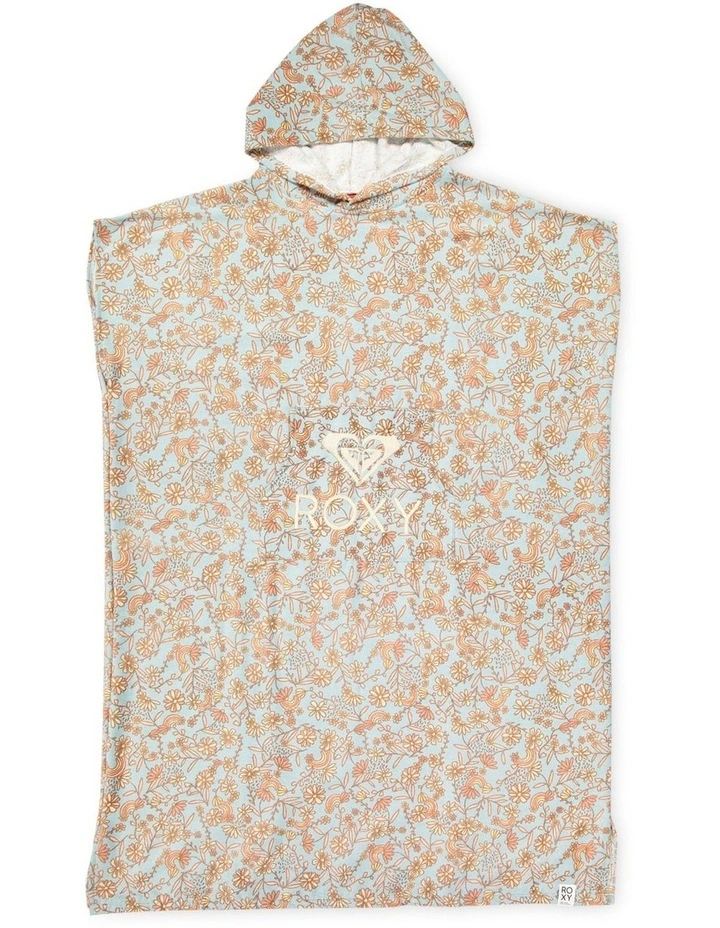 Stay Magical Printed Hooded Poncho Towel in Blue image 1