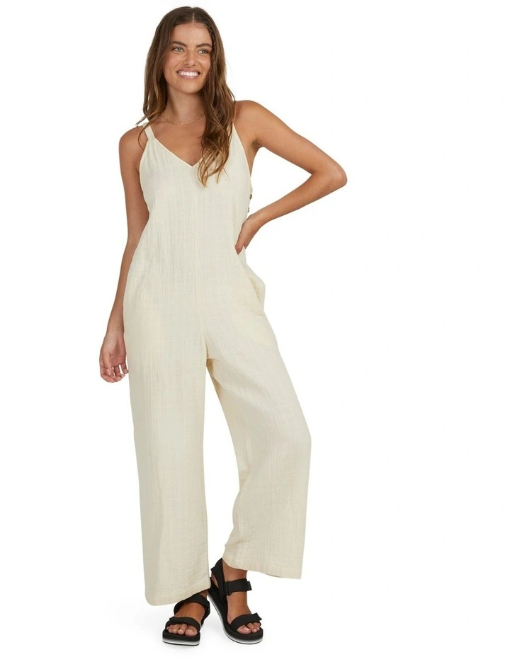 Summer Icon Jumpsuit in Beige image 1