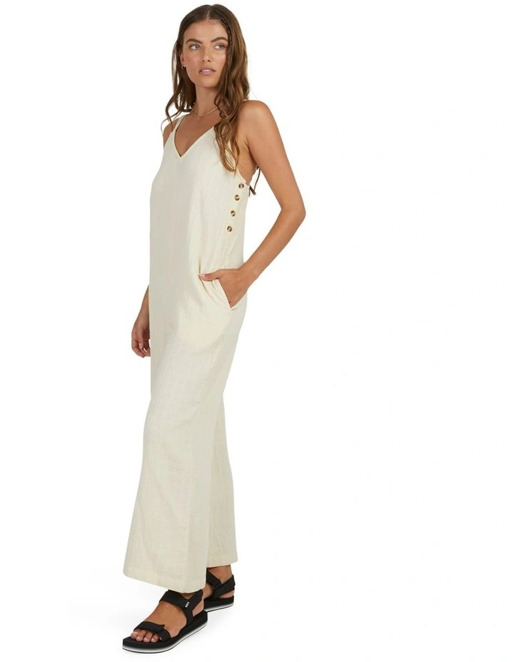 Summer Icon Jumpsuit in Beige image 3