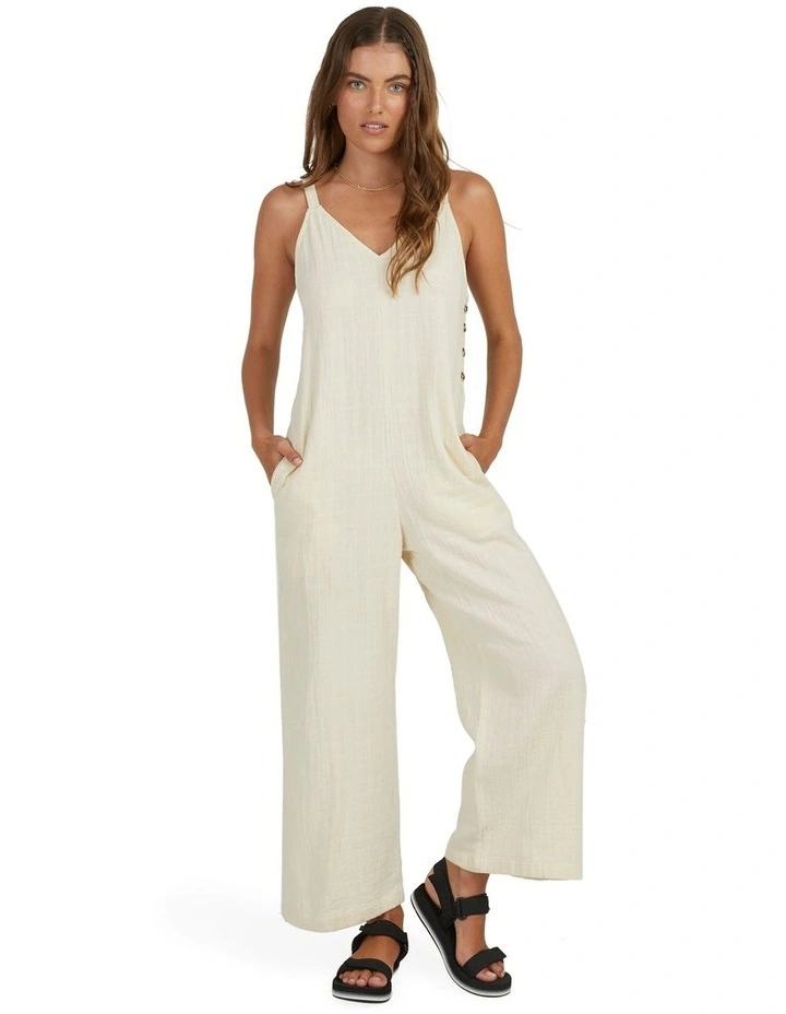 Summer Icon Jumpsuit in Beige image 5