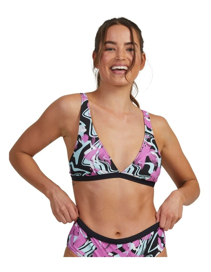 Ace Elongated Tri Bikini Top in Assorted image 1