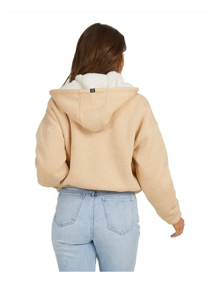 Spring Morning Zip-Up Hoodie in Beige image 2