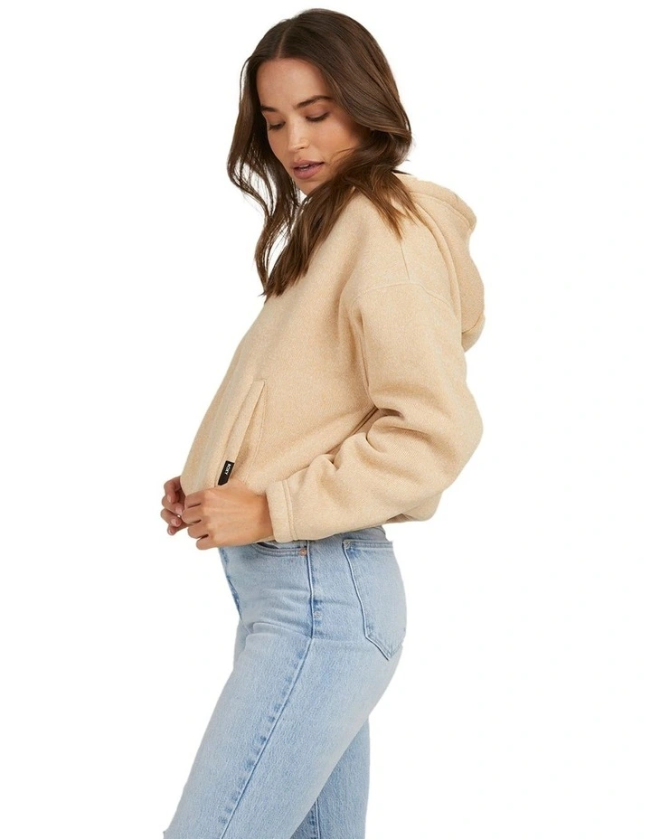 Spring Morning Zip-Up Hoodie in Beige image 3