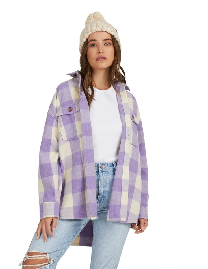 Check The Swell Overshirt in Purple Multi image 1