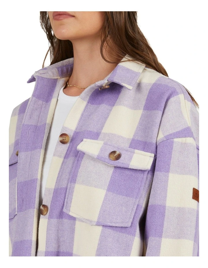 Check The Swell Overshirt in Purple Multi image 3