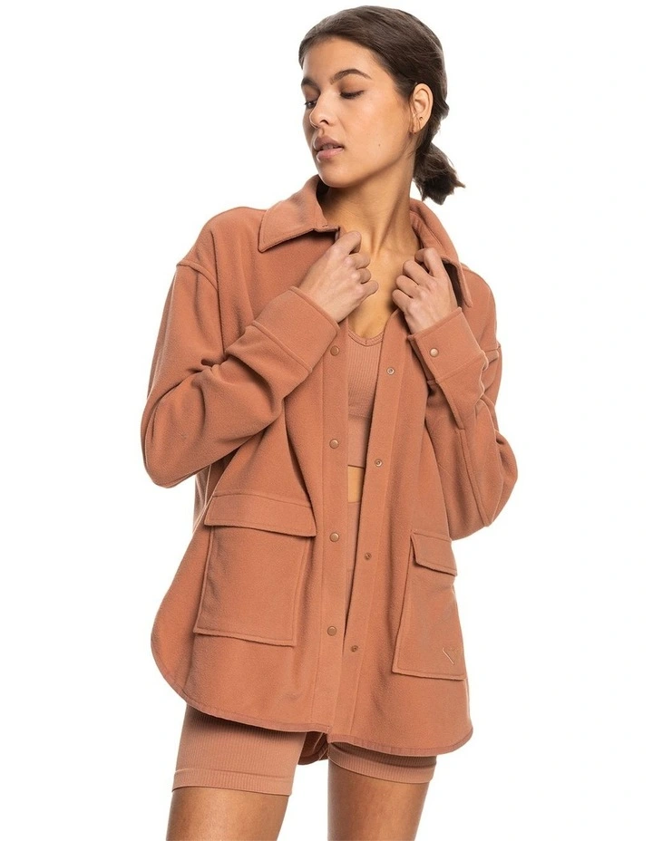 Tech Fleece Fleece Overshirt in Brown image 1