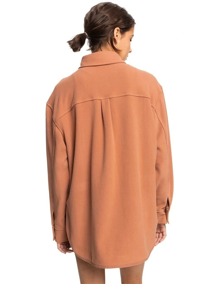 Tech Fleece Fleece Overshirt in Brown image 2