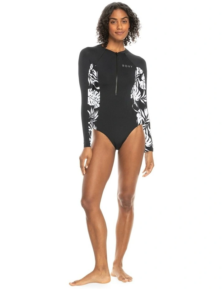Onesie Long Sleeve One Piece Swimsuit in Black image 5