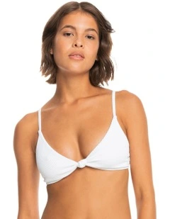 Love Triangle Bikini Top in White