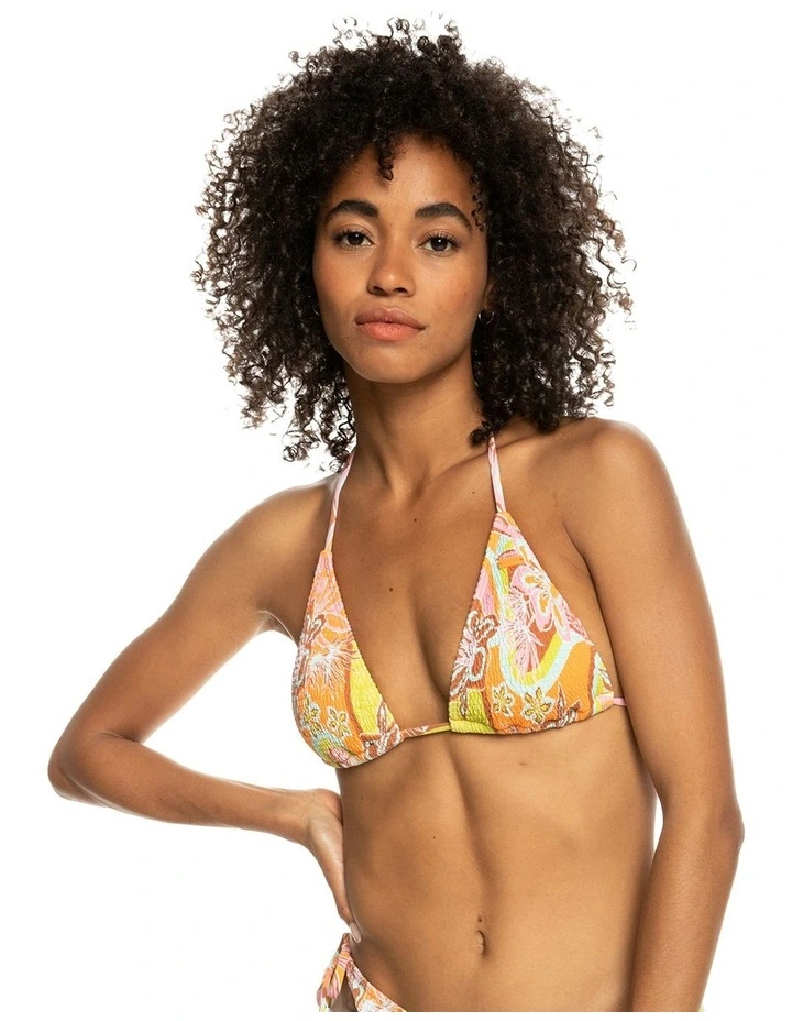Floraldelic Tiki Tri Bikini Top in Multi image 1
