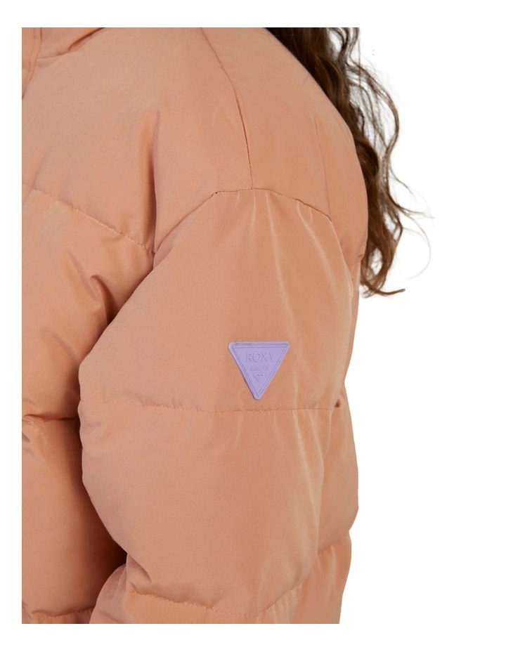 New Age Cropped Puffer Jacket in Brown image 4