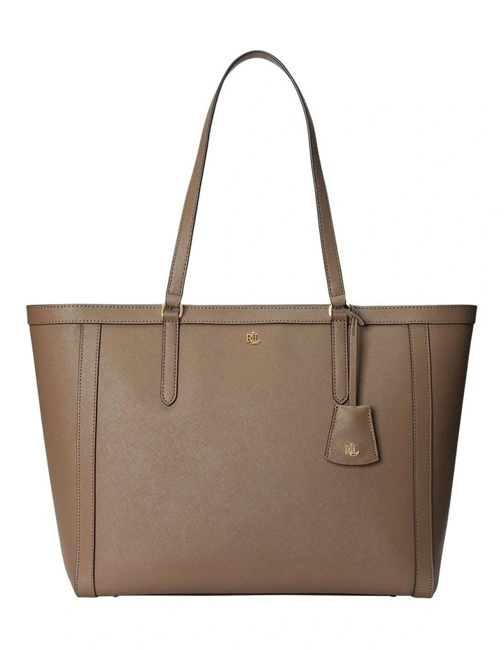 Crosshatch Leather Large Clare Tote in Brown image 1