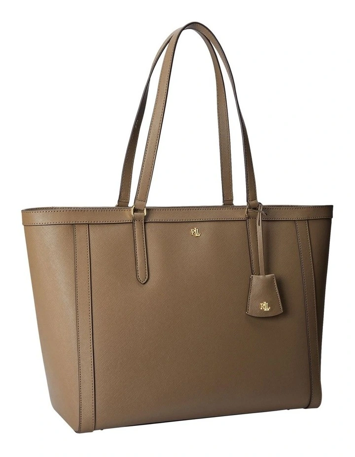 Crosshatch Leather Large Clare Tote in Brown image 2