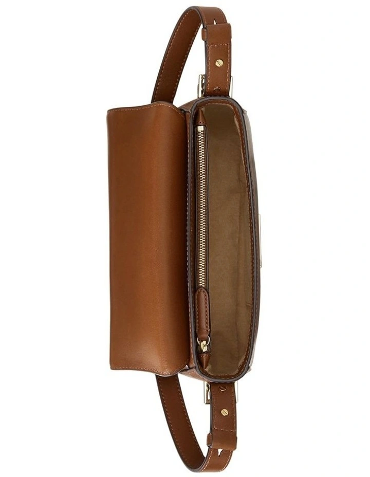 Maddy Small Leather Shoulder Bag in Brown image 6