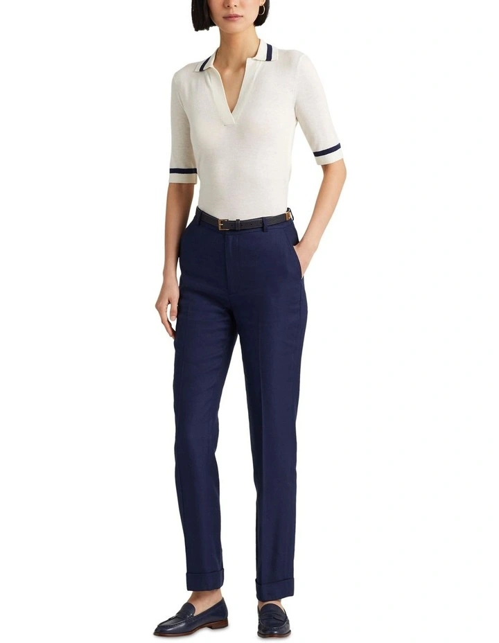 Silk-Blend Short-Sleeve Sweater image 3