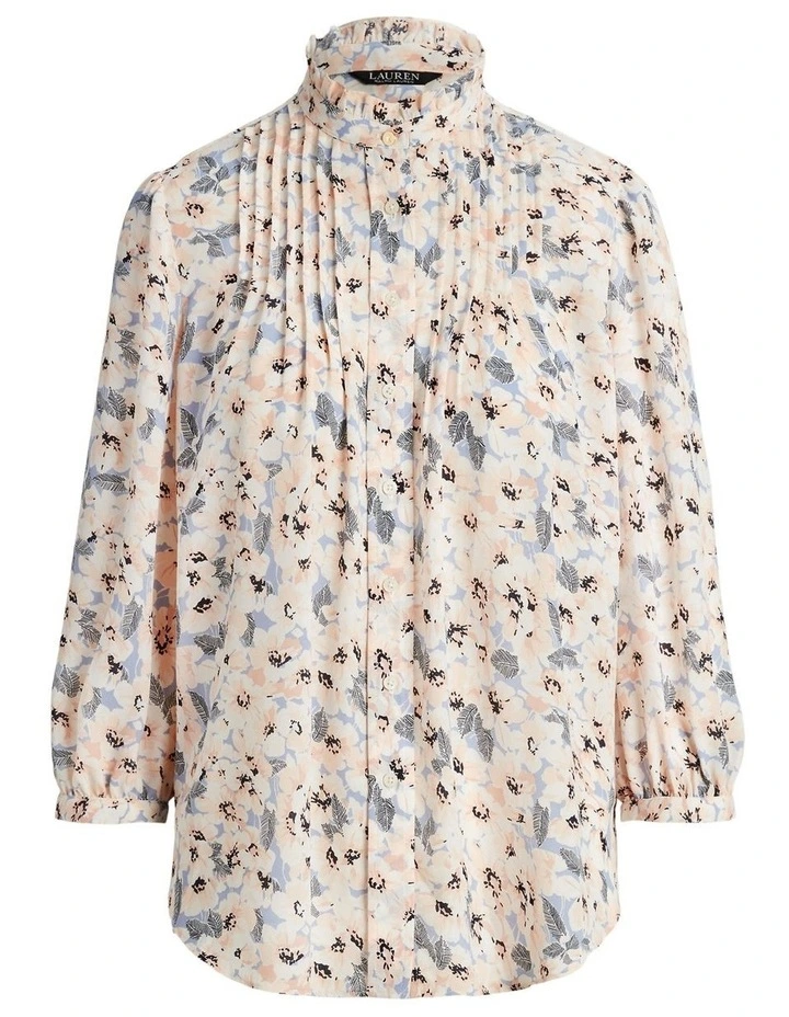 Floral Georgette Blouse in Blue image 4