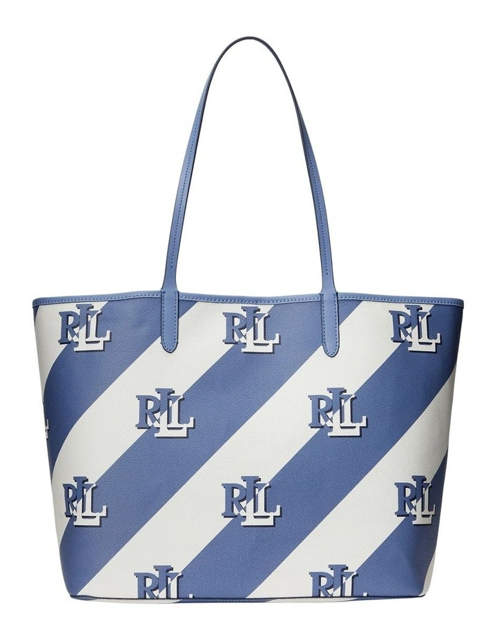 Coated Canvas Large Collins Tote in Blue image 1