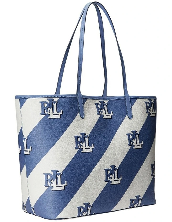 Coated Canvas Large Collins Tote in Blue image 2