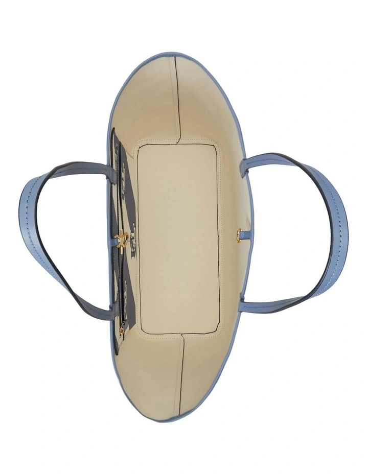 Coated Canvas Large Collins Tote in Blue image 4