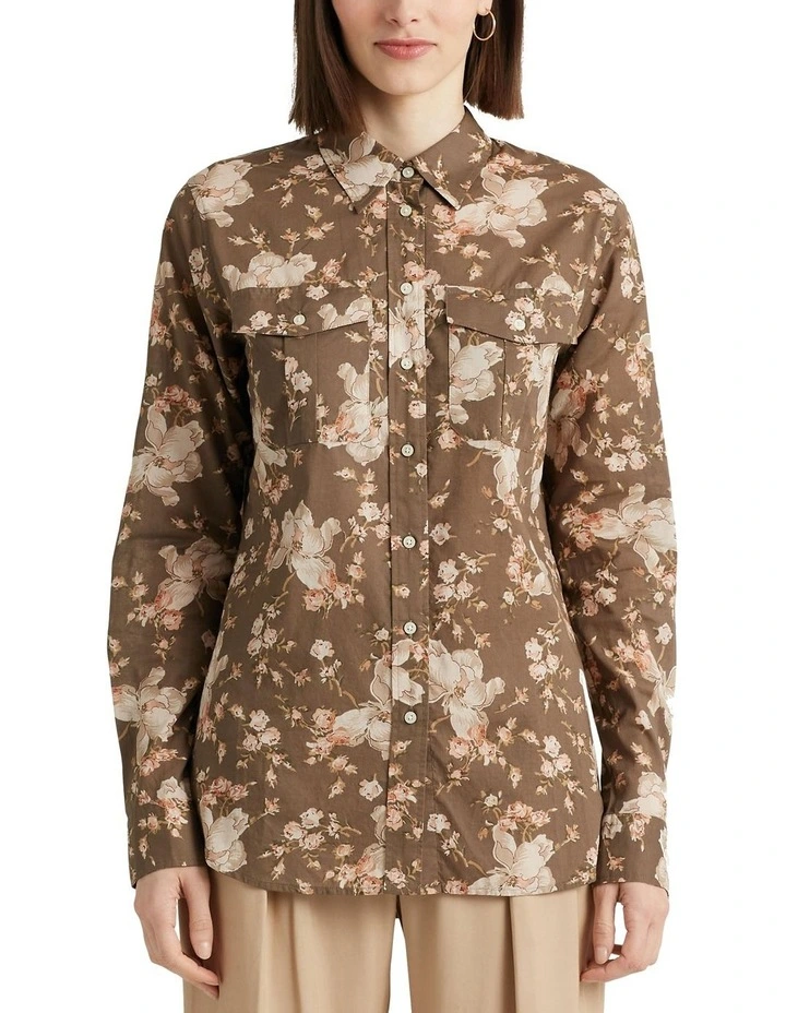 Floral Cotton Voile Shirt in Assorted image 1