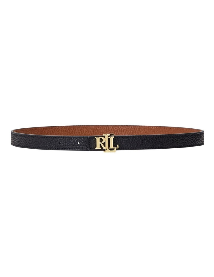 Logo Reversible Leather Skinny Belt in Assorted