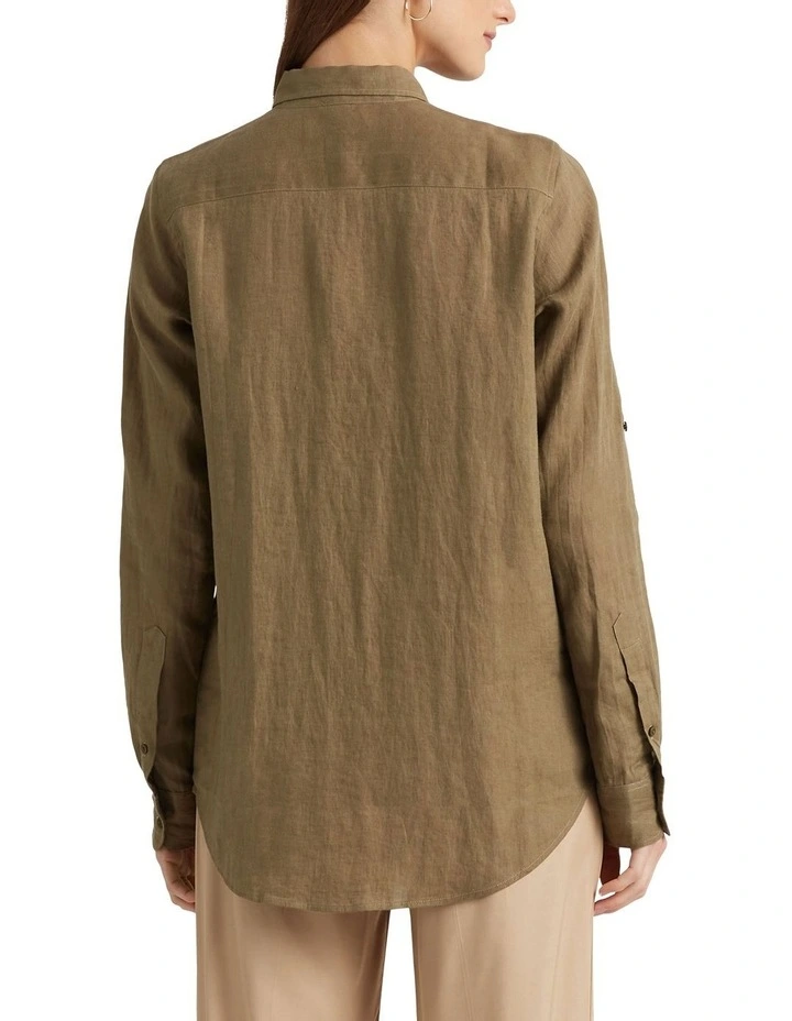 Chemise Royal Robbins Femme XL – Verte Nylon – Manches Longue Roll Tab – Boutonnage