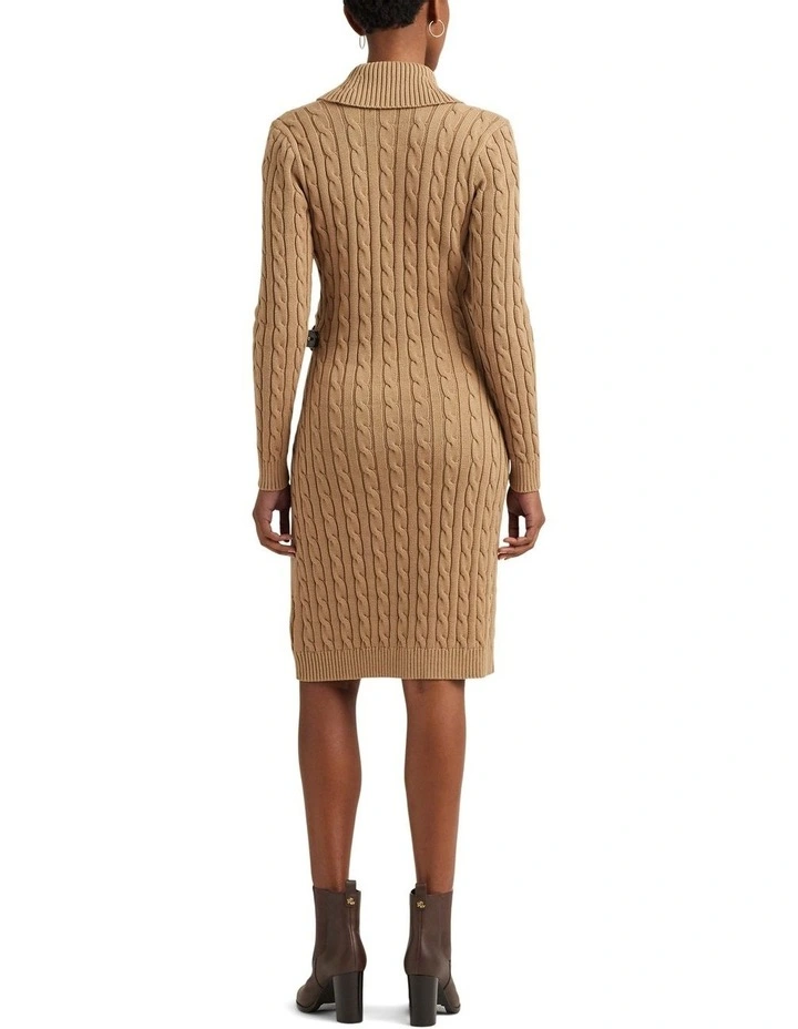 特別価格！Ralph Lauren Cable-Knit Buckle-Trim Sweater Dress Lauren Ralph Lauren Women's Cable-Knit Buckle-Trim Sweater