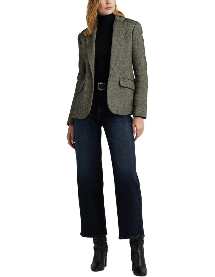 High Rise Wide Leg Jeans in Blue image 3